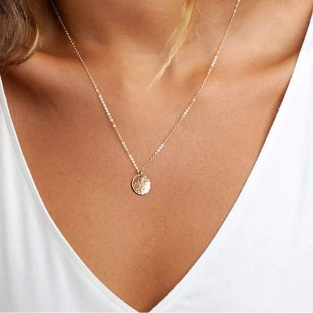 Women’s Necklace 14K Gold Plated Pendant three piece necklace for women - Picture 7 of 7